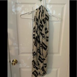 Infinity scarf - cassette tape design